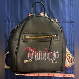 NWT BLACK AND BLING JUICY COUTURE BACKPACK